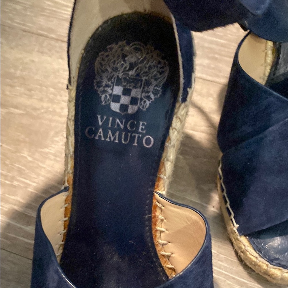 Vince Camuto Women's Navy Espadrille Sandals Ankle Ties women’s size 6M - Picture 3 of 6